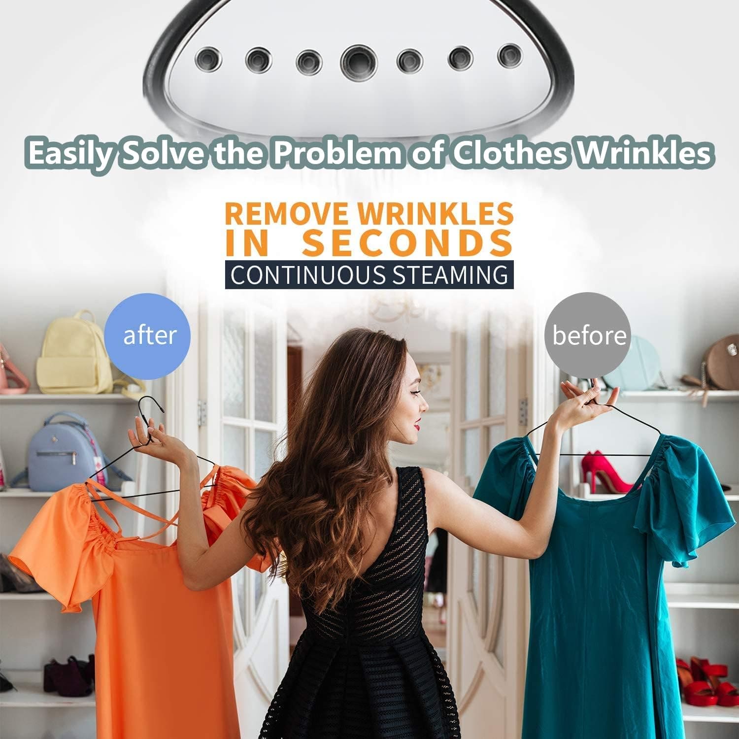 Foldable Iron Streamer, Portable Garment Steamer, Household Fabric Steam Iron, Large Capacity Steam Generator For Clothes, 200ml Portable Garment Steamer, Fabric Wrinkle Remover for Home Travel Foldable Iron Streamer, Portable Garment Steamer, Household Fabric Steam Iron, Large Capacity Steam Generator For Clothes, 200ml Portable Garment Steamer, Fabric Wrinkle Remover for Home Travel